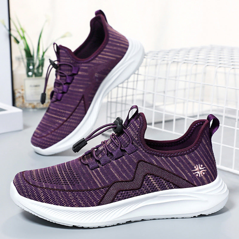 Damen Sportliche Leichtgewicht Sneakers mit elastischem Schnürsystem