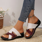 Damen Komfortable Clogs mit modischem Kreuzband-Design und ergonomischer Fußbettung R&B