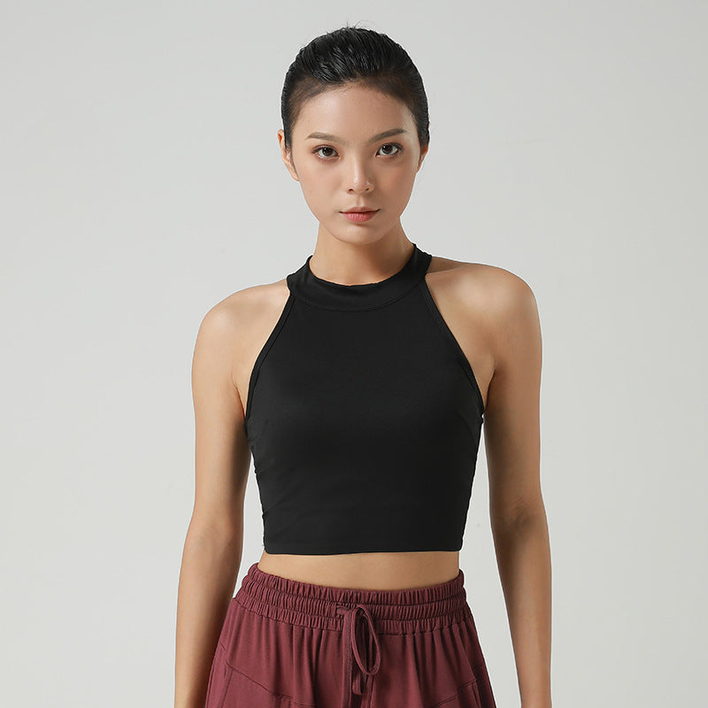 Damen Sportliches Crop-Top mit hohem Kragen und atmungsaktiven Eigenschaften R&B