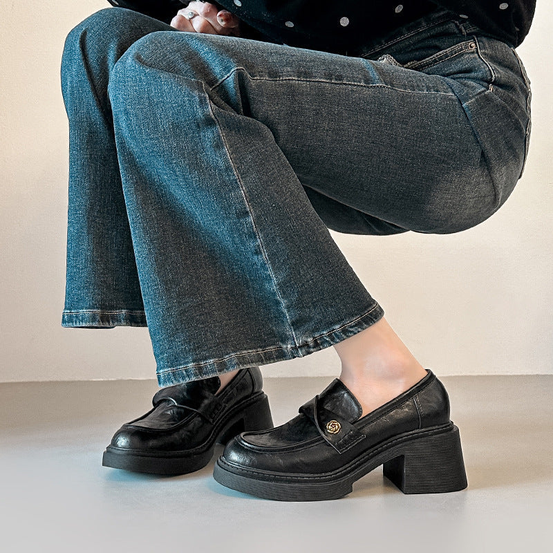 Damen Modische Loafers mit Blockabsatz R&B