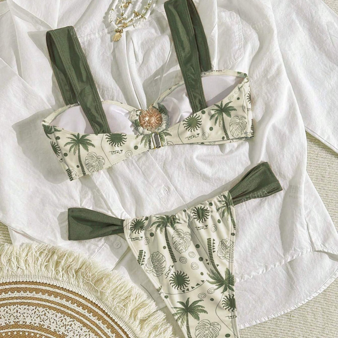 Damen Bikini-Set mit tiefem V-Ausschnitt und komfortablen Trägern R&B