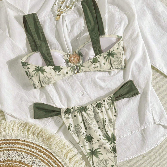 Damen Bikini-Set mit tiefem V-Ausschnitt und komfortablen Trägern R&B