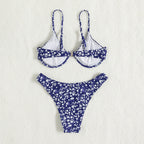 Damen Triangel-Bikini mit floralem Design und komfortabler Passform