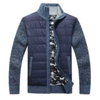 Herren moderne Steppjacke mit Strickärmeln R&B