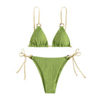 Damen Triangel-Bikini mit luxuriösen Rippdetails