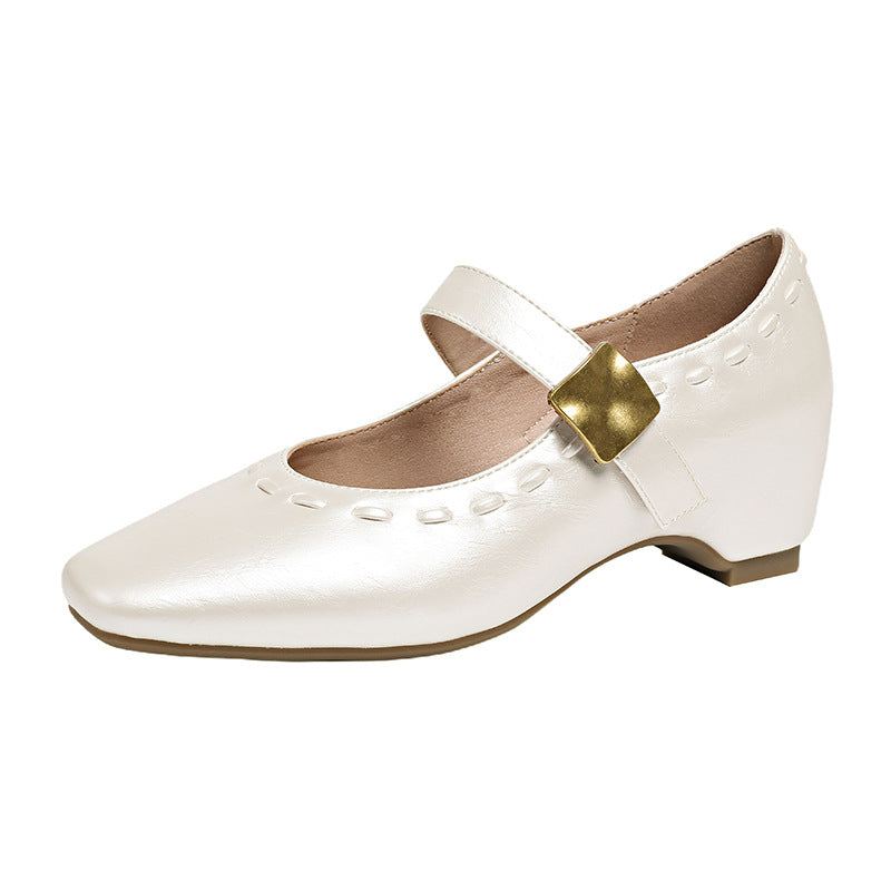 Damen Ballerina-Schuhe mit elegantem Riemchen und modischer Schnalle R&B