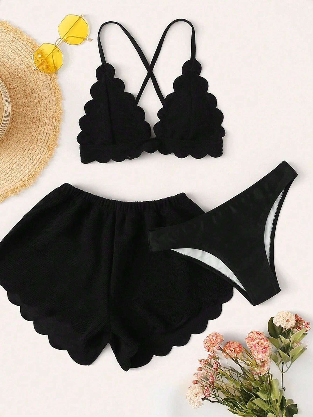 Damen Triangel-Bikini mit Shorts R&B