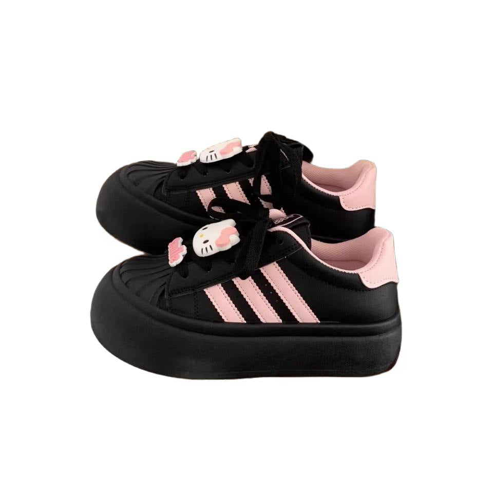 Damen Plateau Sneakers mit verspielten Hello Kitty Applikationen R&B