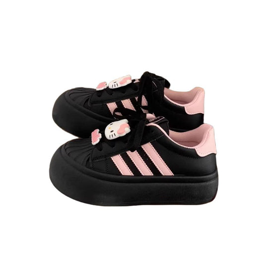 Damen Plateau Sneakers mit verspielten Hello Kitty Applikationen R&B