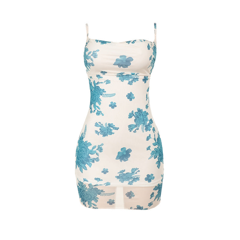 Damen figurbetontes Blumenkleid R&B