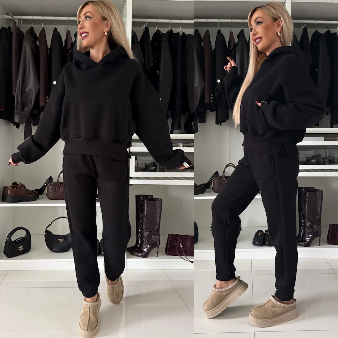 Damen Lässiges Sweatoutfit mit oversized Hoodie und bequemen Jogginghose R&B