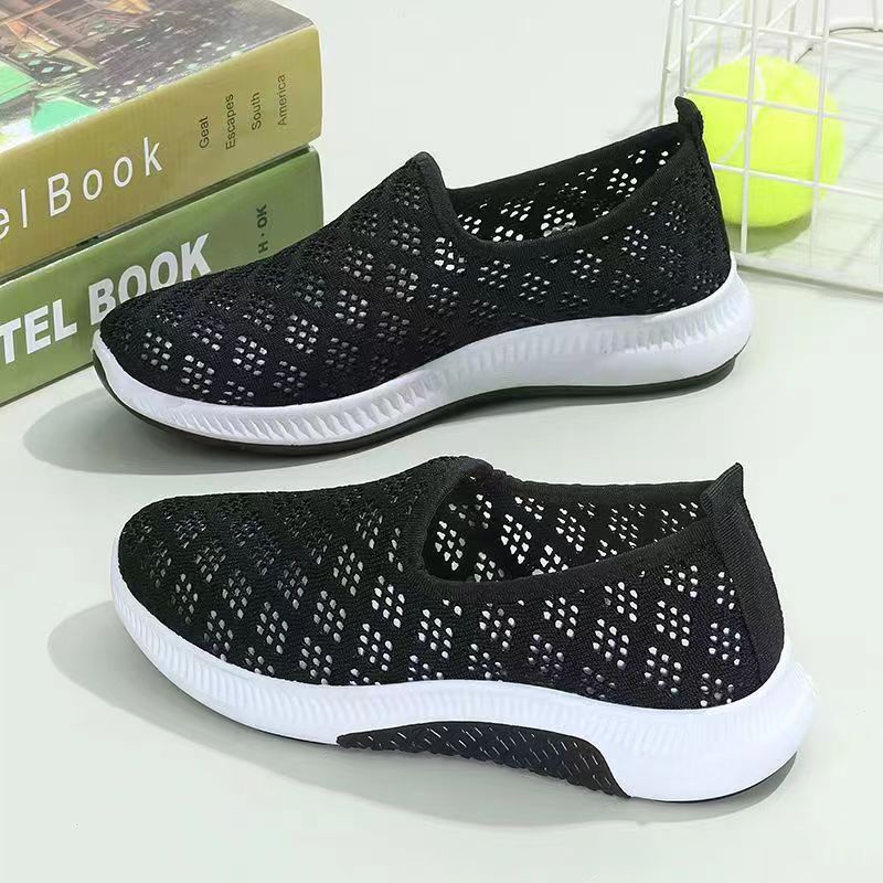 Damen atmungsaktive Freizeitschuhe mit leichtem Mesh-Obermaterial und rutschfester Sohle R&B