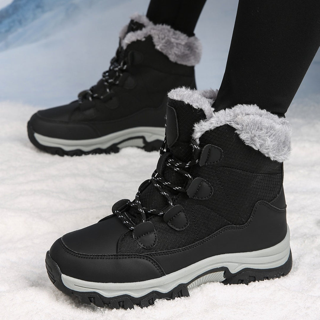 Damen Warme Winterstiefel mit isolierendem Fleece und rutschfester Sohle R&B