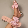 Damen elegante Slides mit zierlicher Schleifen-Applikation R&B
