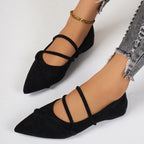 Damen elegante Ballerinas mit gewickeltem Riemendesign und weichem Obermaterial R&B