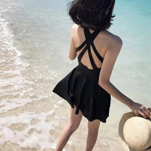 Damen Schwimmdress mit elegantem X-Träger-Design R&B