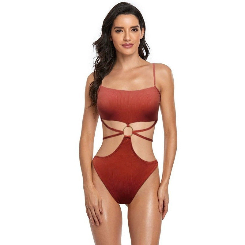 Damen Bikiniset mit stylischem Cut-Out-Design und goldenen Akzenten R&B