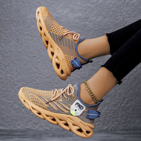 Damen Sportliche Laufschuhe mit atmungsaktiver Strickoberfläche und innovative Dämpfungstechnologie R&B