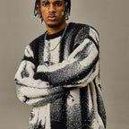R&B | Grafische Strickjacke Weich und Modern Bequem und Schick