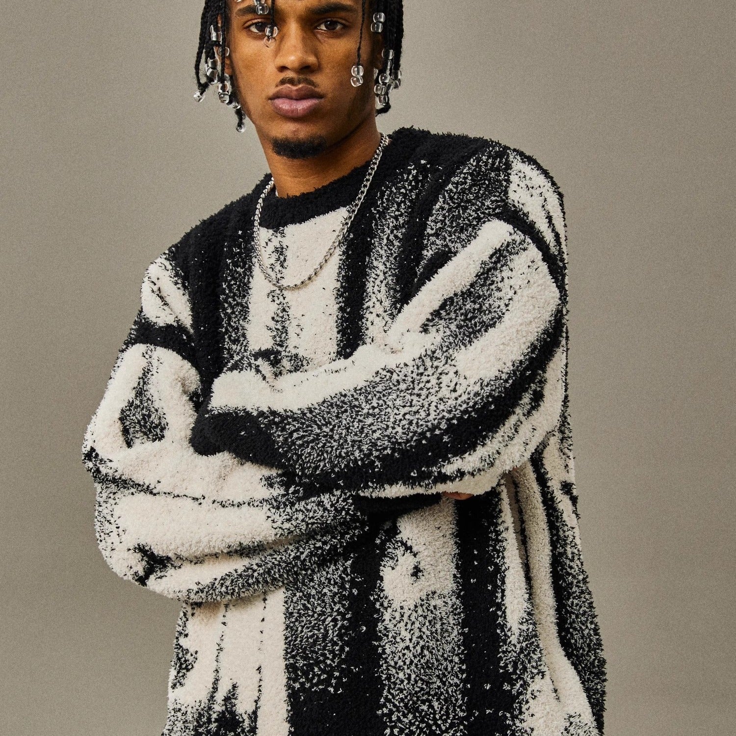 R&B | Grafische Strickjacke Weich und Modern Bequem und Schick