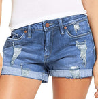 Damen Jeans-Shorts im lässigen Destroyed-Look R&B
