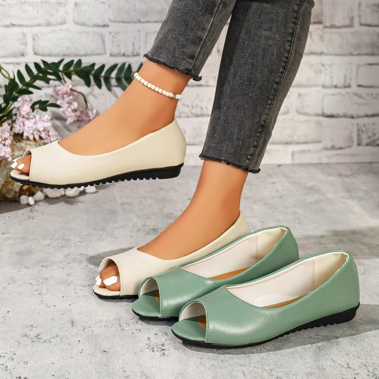 Damen Offene Ballerinas mit anatomischem Fußbett R&B