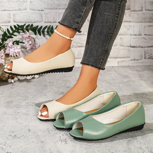 Damen Offene Ballerinas mit anatomischem Fußbett R&B
