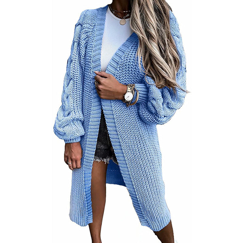 Damen Strickcardigan mit voluminösen Ärmeln R&B