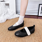 Damen Komfortable Ballerinas mit elastischem Riemen und gepolsterter Innensohle