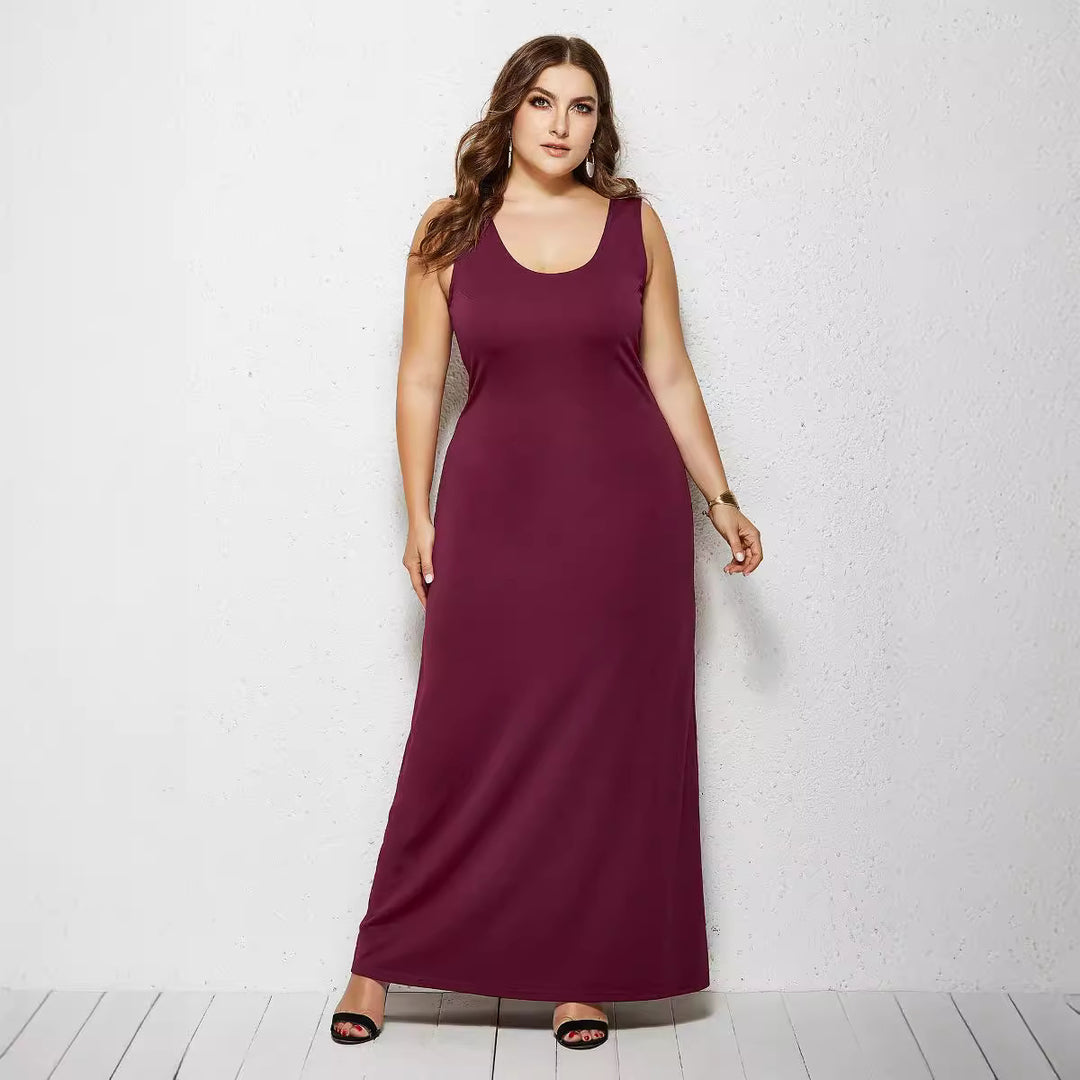 Damen figurbetontes Maxikleid mit klassischen Details R&B