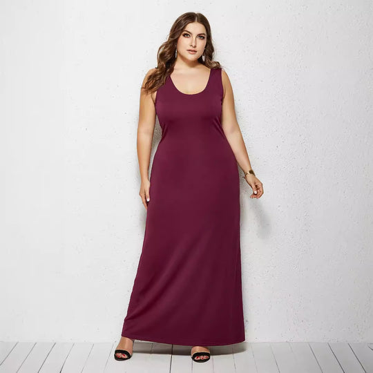 Damen figurbetontes Maxikleid mit klassischen Details R&B