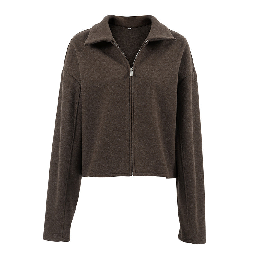 Damen Kurze Wolljacke im modernen Oversized-Stil R&B