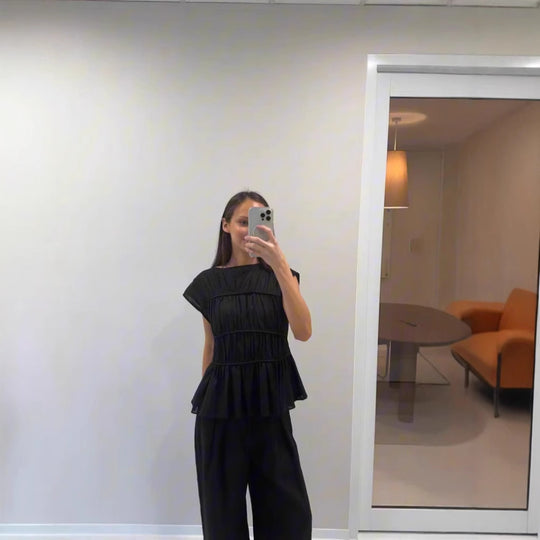 Damen Rüschenbluse mit weiter Passform R&B