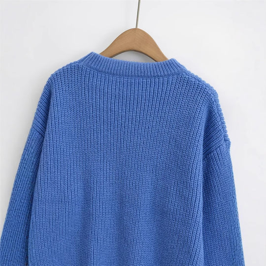 Damen Strickpullover mit aufwendigem Strukturmuster R&B