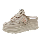 Damen Plateauschlüpfschuhe mit modischem Glitzer-Design R&B
