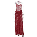 Damen Elegantes Abendkleid mit feiner Spitze und Rüschendetails R&B