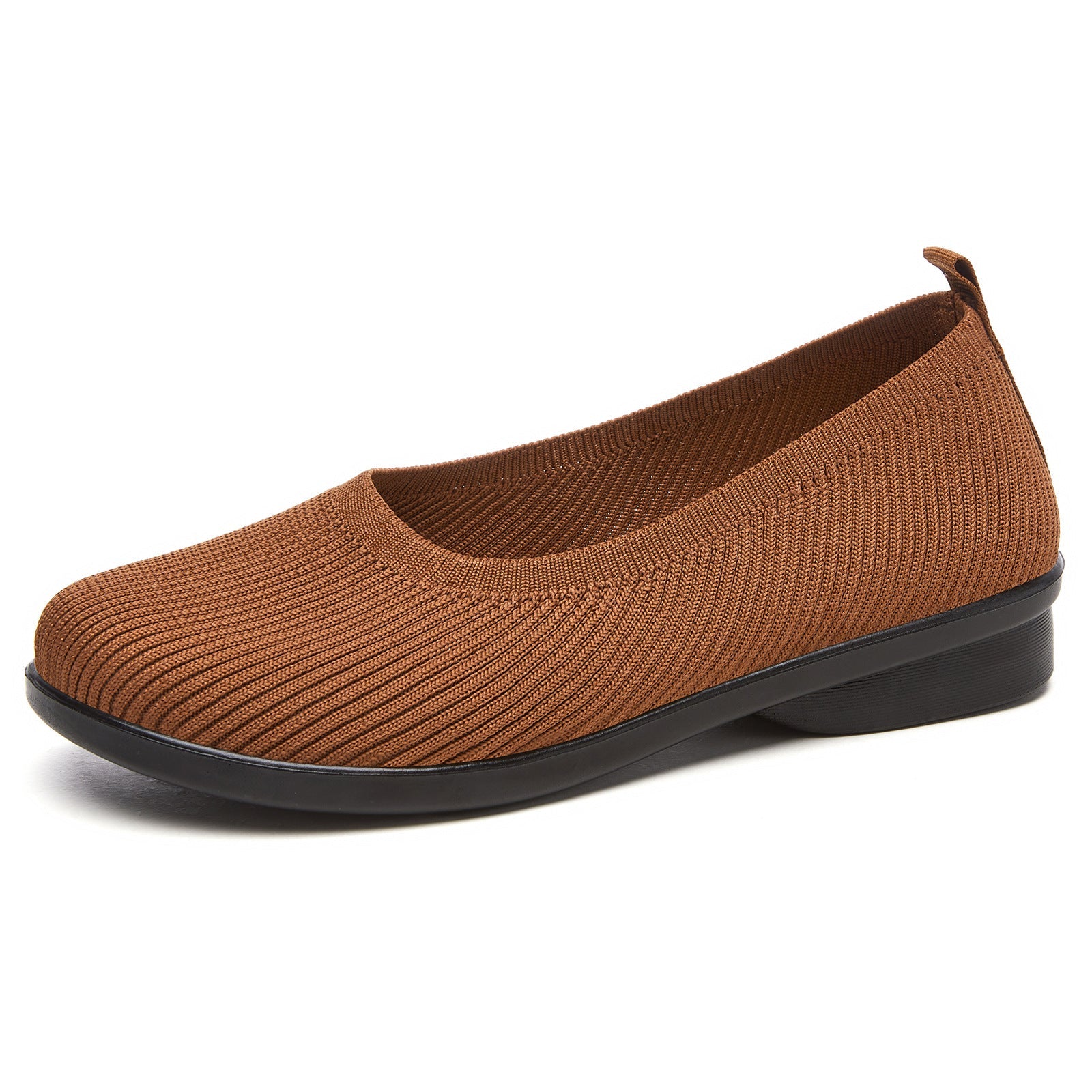 Damen bequeme Ballerinas mit elastischem Obermaterial