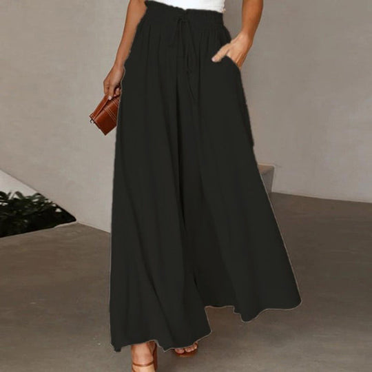 R&B | Leichte Damen Leinenhose mit Weitem Bein für Frühling und Sommer