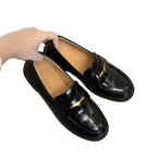 Damen elegante Mokassins mit modischem Schnallenverschluss R&B
