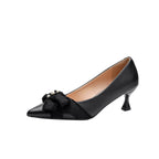 Damen elegante Pumps mit verspieltem Schleifendetail