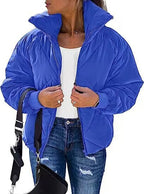 Damen Wärmeisolierte Steppjacke mit hohem Kragen und elastischen Bündchen R&B