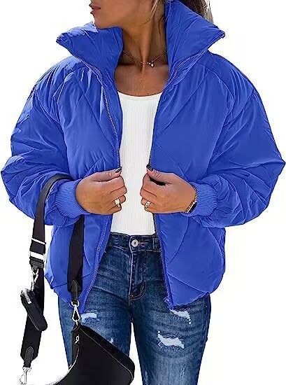 Damen Wärmeisolierte Steppjacke mit hohem Kragen und elastischen Bündchen R&B