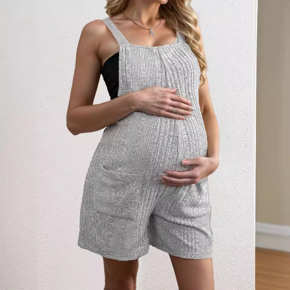 Damen lässiger Träger-Jumpsuit mit praktischem Taschendesign R&B