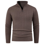 Herren Strukturierter Pullover mit ZIP-Kragen R&B
