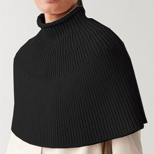 Damen Stricktop mit hohem Kragen und Wellenstruktur R&B