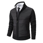 Herren gesteppte Hybridjacke mit modernem Kragen und elastischen Bündchen R&B
