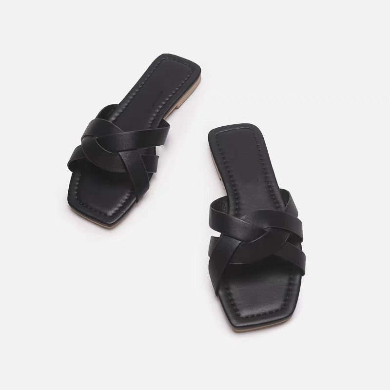 Damen elegante Riemensandalen mit geflochtenem Design R&B