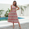 Damen Sommerkleid mit Cut-Out und floralen Motiven R&B