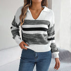 R&B | Gestreifter Strickpullover im Casual Look