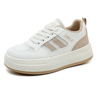 Damen sportliche Plateau-Sneaker mit atmungsaktivem Mesh-Obermaterial und dämpfender Sohle R&B